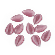 Cat Eye Cabochons, Fuchsia, Teardrop, about 8mm wide, 13mm long, 3mm thick(X-CE045-8X13-22)