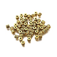 Tibetan Style Alloy Beads, Lead Free & Nickel Free & Cadmium Free, Tube, Antique Golden, 4.9x4.9mm, Hole: 1.6mm(X-GLF10149Y-NF)