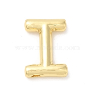 Eco-Friendly Rack Plating Brass Pendants, Long-Lasting Plated, Lead Free & Cadmium Free, Real 18K Gold Plated, Letter Charm, Letter I, 21~23x13~26x4.5~5.5mm, Hole: 2.5~3.5x1.5~2mm(KK-R143-21G-I)