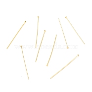 Brass Flat Head Pins, Long-Lasting Plated, Real 18K Gold Plated, 38x0.7mm, Head: 2mm(KK-F824-114D-G)