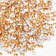 Back Plated AAA Diamond Glass Pointed Rhinestone, Imitation Czech Rhinestone, Crystal, 1.7~1.8mm, about 1440pcs/bag(RGLA-SS5-001AAA)