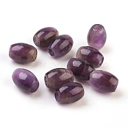 Natural Amethyst European Beads, Large Hole Beads, Barrel, 15~17x12~13.5mm, Hole: 4.5~5mm(X-G-F580-A04)