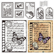 Custom PVC Plastic Clear Stamps, for DIY Scrapbooking, Photo Album Decorative, Cards Making, Butterfly Pattern, 160x110x3mm(DIY-WH0448-0015)