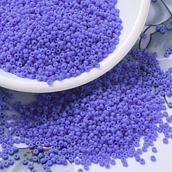 MIYUKI Round Rocailles Beads, Japanese Seed Beads, 11/0, (RR417L) Opaque Periwinkle, 11/0, 2x1.3mm, Hole: 0.8mm, about 5500pcs/50g(SEED-X0054-RR0417L)