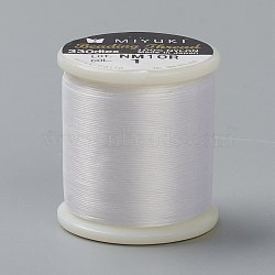 MIYUKI Beading Nylon Thread B, 330 DTEX/0.203mm/0.008", for Seed Beads, #1, Ghost White, 55 yards(50 meters)/roll(NWIR-B001-01)