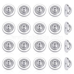 24Pcs Brass Ear Nuts, Hat, Platinum, 8x4mm, Hole: 0.7mm(KK-ME0003-65P)