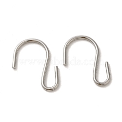 Non-Tarnish 304 Stainless Steel S-Hook Clasp, Stainless Steel Color, 33.5x22.5x2mm(STAS-C085-03F-P)