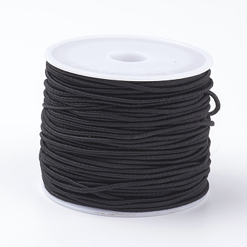 Elastic Cords, Stretchy String, for Bracelets, Necklaces, Jewelry Making, Black, 0.6mm, about 37.18~40.46 yards(34~37m)/roll