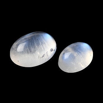 Natural Rainbow Moonstone Cabochons, Grade AA, Oval, 15~20x11~15x6~8mm