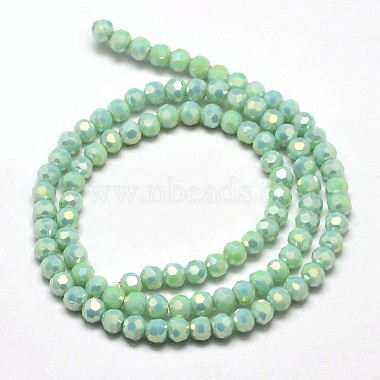 Faceted Round Full Rainbow Plated Electroplate Glass Beads Strands(X-EGLA-J130-FR02)-2