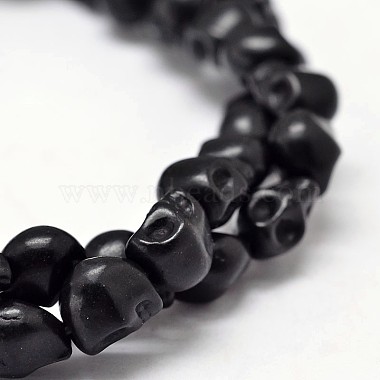 10mm Black Skull Synthetic Turquoise Beads