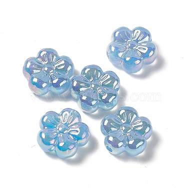 Sky Blue Flower Acrylic Beads