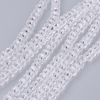 3mm Clear Abacus Glass Beads