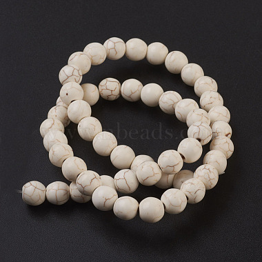 Synthetic Magnesite Beads Strands(X-TURQ-S192-8mm-1)-2