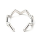 304 Stainless Steel Wave Open Cuff Ring for Women(RJEW-I085-13P-02)-3