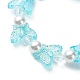 4 pièces 4 couleurs papillon acrylique et bracelets extensibles perlés en plastique(BJEW-JB08859)-6