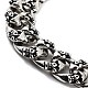 Retro Alloy Skull Curb Chains Bracelets for Women Men(BJEW-L684-002AS)-2