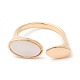 Natural Shell Oval Open Cuff Ring(RJEW-G288-02G)-2