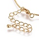 Brass Round Snake Chain Necklaces Making(MAK-L025-02G)-4