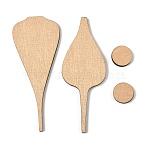 Wood Toilet Signs Set, Adhesive Creative Restroon Symbols, Rosy Brown, 26~147x26~60x5mm, 4pcs/set(AJEW-WH0043-57)