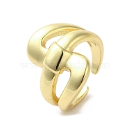 Rack Plating Brass Finger Ring, Cuff Ring, Long-Lasting Plated, Cadmium Free & Lead Free, Real 18K Gold Plated, Inner Diameter: 17.6mm(RJEW-C072-23G)