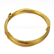 Round Aluminum Craft Wire, for DIY Arts and Craft Projects, Gold, 9 Gauge, 3mm, 5m/roll(16.4 Feet/roll)(AW-D009-3mm-5m-14)