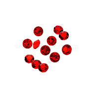 Glass Rhinestone Cabochons, DIY Accessories for Jewelry Pendant Making, Birthstone Color Style Rhinestone, Diamond Shape, Siam, 4mm, 20pcs/bag(GLAA-TAC0005-4mm-01)