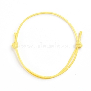 Korean Waxed Polyester Cord Bracelet Making, Yellow, Adjustable Diameter: 40~70mm(AJEW-JB00011-18)