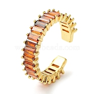 Brass Micro Pave Cubic Zirconia Ring, Long-Lasting Plated, Golden, 5mm, Inner Diameter: 16mm(RJEW-Z033-08G)