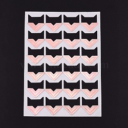 Photo Mounting Corners, Self Adhesive Sticker, for DIY Scrapbook Album Diary Personal Organizer Notebook, Pink, 12.5x9x0.07cm, Sticker: 21x20mm, 24pcs/sheet(DIY-K016-D05)