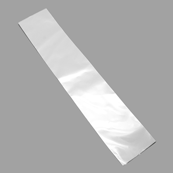 Pearl Film OPP Cellophane Bags, Rectangle, White, 25x5cm, Unilateral Thickness: 0.035mm
