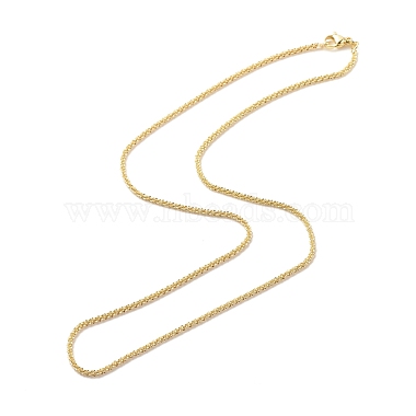 Collier de chaînes de lien de fleur en laiton pour les femmes(NJEW-P265-12G)-2