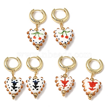 Brass Hoop Dangle Earrings(KK-CBA8324-26G)-2