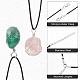 BENECREAT 4Pcs 4 Style Natural Gemstone Wire Wrapped Pendant Necklaces(NJEW-BC0001-05)-4