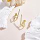 Gold Hoop Earrings Studs 18K Gold Plated Open C Shape Hoop Earrings Studs Simple Hypoallergenic Dainty CZ Studs Jewelry Gift for Women(JE1074A)-3