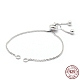 Rhodium Plated Sterling Silver Chain Bracelet Making(X-MAK-L016-001P)-1