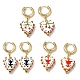Brass Hoop Dangle Earrings(KK-CBA8324-26G)-2