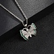 Brass Micro Pave Clear Cubic Zirconia Pendant Necklaces(NJEW-M211-01A-P)-2