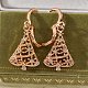 Brass Micro Pave Clear Cubic Zirconia Leverback Earrings(EJEW-K300-28G)-2