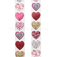 Self-Adhesive Paper Gift Tag Stickers, for Party, Decorative Presents, Heart, Mixed Color, 27.5mm(AJEW-Z030-06)