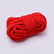 Cotton String Threads, Red, 8mm, 10m/Bundle(OCOR-WH0063-02B)