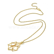 304 Stainless Steel Macrame Pouch Braided Gemstone Holder, Adjustable Pendant Necklace Making, with Curb Chains & Lobster Claw Clasp, Golden, 23-3/4 inch(60.5cm)(X-NJEW-JN04468-08)