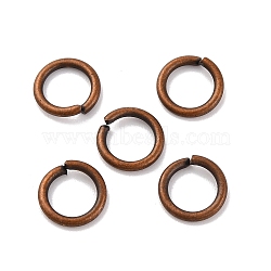 Brass Open Jump Rings, Cadmium Free & Lead Free, Red Copper, 8x1.2mm, Inner Diameter: 5.5mm, about 2000pcs/500g(KK-G514-01I-R)