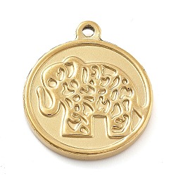 304 Stainless Steel Pendant Rhinestone Settings, Real 18K Gold Plated, Flat Round, Fit for: 0.8~1.2mm Rhinstone, 23.5x20x2.5mm, Hole: 1.5mm(STAS-I327-06G-02)