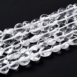 Natural Quartz Crystal Beads Strands, Nuggets, Tumbled Stone, 8~11x7.5~9x4.5~7mm, Hole: 0.8mm, about 42pcs/strand, 15.94''(40.5cm)(G-G018-62)