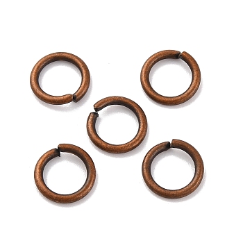 Brass Open Jump Rings, Cadmium Free & Lead Free, Red Copper, 8x1.2mm, Inner Diameter: 5.5mm, about 2000pcs/500g