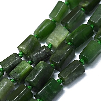 Natural Jade Beads Strands, Nuggets, 11~14x6~8mm, Hole: 0.9mm, about 28~32pcs/strand, 15.75''(40cm)
