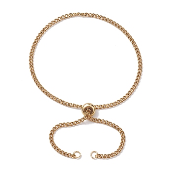 304 Stainless Steel Chain Bracelet Making, Golden, 10-1/8 inch(25.6cm)