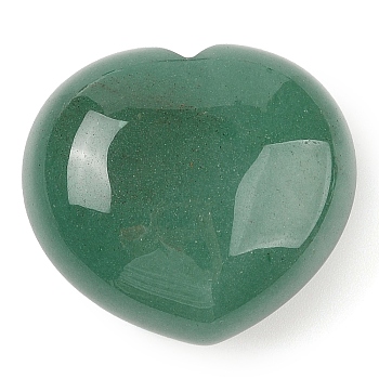 Natural Green Aventurine Thumb Massage Stone, Heart Pocket Palm Stones, for Relaxing, Pain Relief, 40~41x45x24~26mm