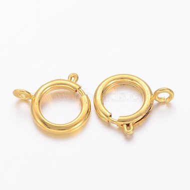 Brass Spring Ring Clasps(X-KK-H419-G)-2